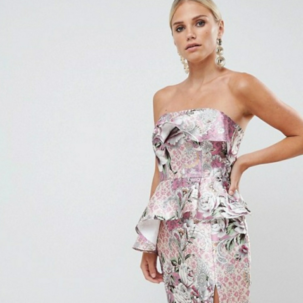 ASOS DESIGN Bandeau Pencil Dress